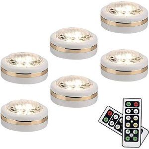 Wireless LED Puck Lights with Remote Control 6 Pack, LED Under Cabinet Lighting